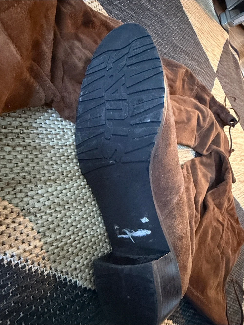 Stuart Weitzman Over-the-Knee Suede Boots in Brown